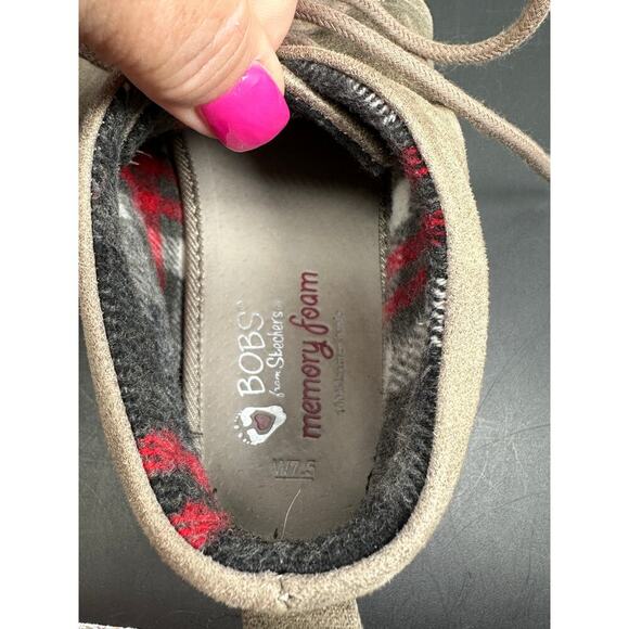 Bobs Skechers Women's Size 7.5 Chill Luxe Chukka Boots Light Brown Lace Up 34487 - Picture 5 of 7